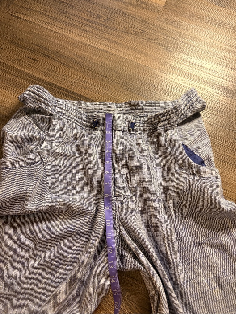 Anthropologie Wide-Leg Drawstring Hem Pants in Heathered Gray - Picture 11 of 13